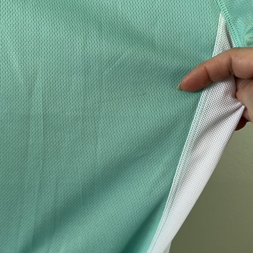 Muteki Cycling Top Mesh fabric Pockets Full Zip Short Sleeve Sea Green/New/Flaw - Picture 7 of 11